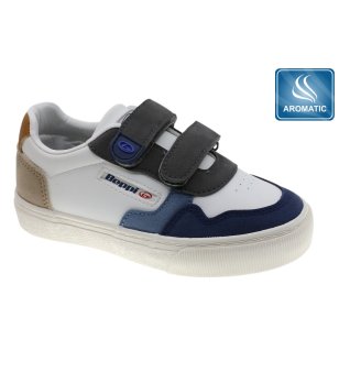 Детски сникърси в бяло и тъмносиньо с велкро снимка