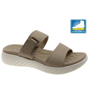 Бежови чехли с платформа Tauma снимка