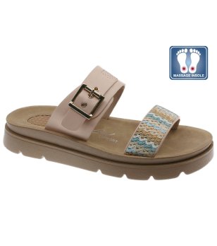 Розови чехли с масажна стелка снимка