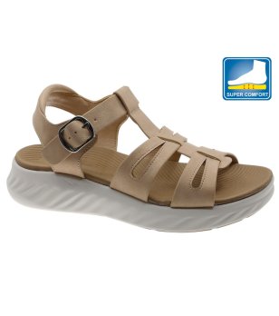 Сандали в златисто с каишки снимка