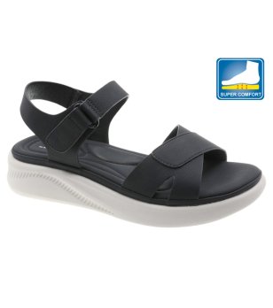 Черни сандали с кръстосани ленти снимка