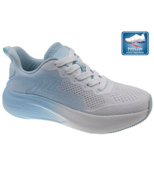 Дамски маратонки в бяло и светлосиньо снимка