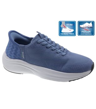 Сини младежки маратонки с мрежеста горна част и лесно събуване снимка