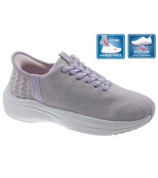 Лилави дамски маратонки с мрежеста горна част и лесно събуване снимка