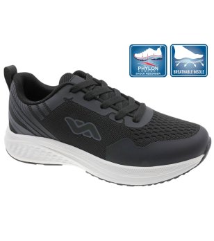 Мъжки черни маратонки с мрежеста горна част снимка