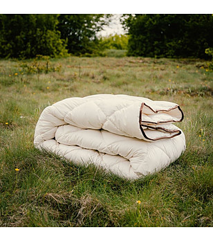 Олекотена зимна завивка НАТУРАЛ от памук 150/210 см снимка