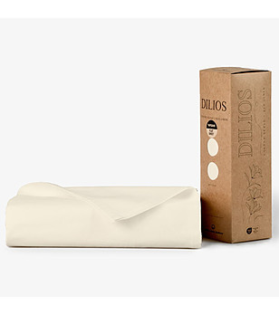 Долен чаршаф 240/260 см НАТУРАЛ от натурален памук ранфорс снимка