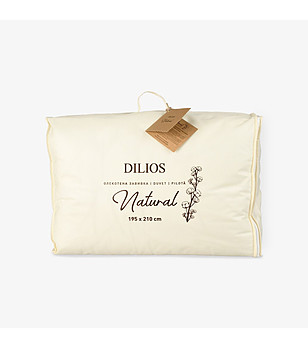 Олекотена зимна завивка НАТУРАЛ от памук 195/210 см снимка