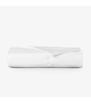Долен чаршаф в бяло 240/260 см от памучен сатен снимка