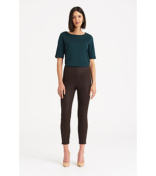 Кафяв клин с висока талия снимка