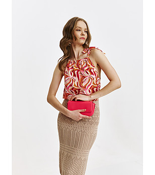 Многоцветен потник с връзки на раменете снимка