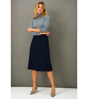 Тъмносиня пола с предна платка снимка