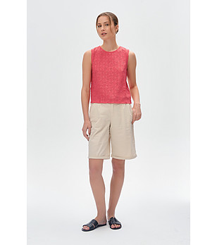 Коралов потник с дантелен ефект снимка