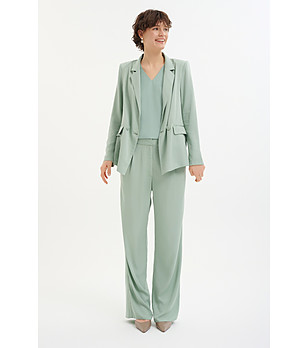 Ментово зелен дамски сако с двуредно закопчаване снимка