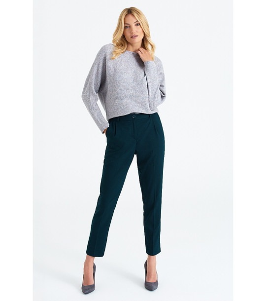 Тъмнозелен панталон с каре STAR снимка