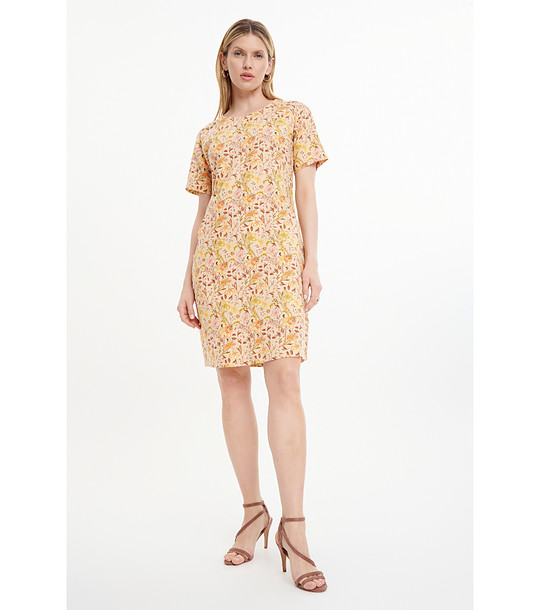 Многоцветна рокля с флорален принт снимка