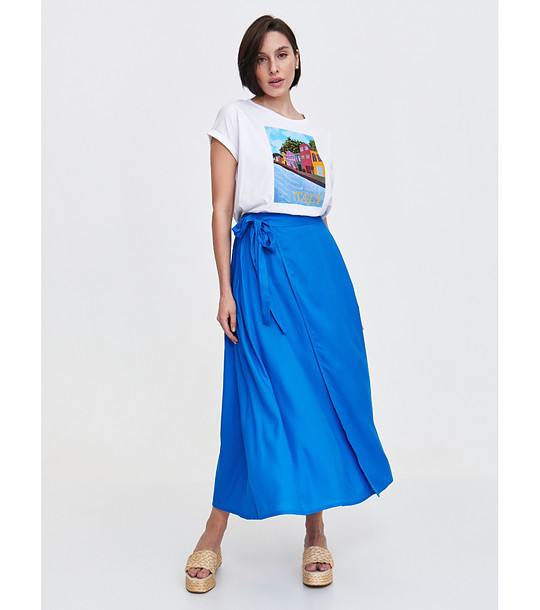 Синя пола тип прегърни ме с колан снимка