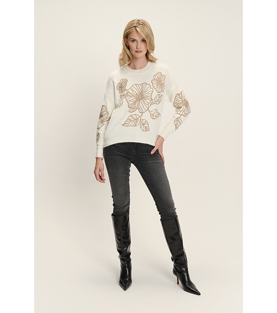 Тъмносив дамски дънки скини снимка