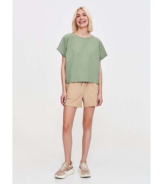 Зелена дамска тениска с къс ръкав снимка