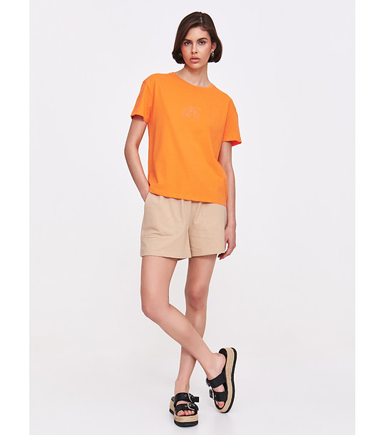 Оранжева тениска с принт SALTY снимка