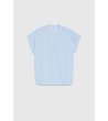 Светлосиня риза с къс ръкав -4 снимка