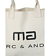Бяла плажна памучна чанта ECO BAG-4 снимка