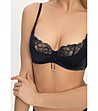 Тъмносин дантелен сутиен с корсетно връзване TEMPTRESS-4 снимка