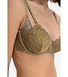 Сутиен в маслиненозелен цвят с дантелена бродерия LUMINOUS-3 снимка