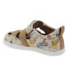 Детски бежови сандали с животински принт за широко стъпало-2 снимка