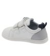 Бели детски сникърси с лепенки и с широка предна част-2 снимка