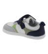 Детски сникърси в бяло и тъмносиньо с широка предна част-2 снимка