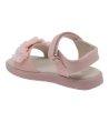 Детски розови сандали с цветя-2 снимка