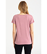 Дамска розова тениска с паднало рамо-3 снимка