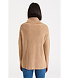 Бежов пуловер с търтъл яка-4 снимка