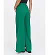 Зелени панталони с широк крачол и ластичен колан-2 снимка