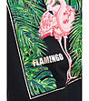 Черна тениска с принт фламинго FLAMINGO-1 снимка