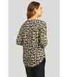 Бежова блуза с леопардов принт-3 снимка