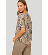 Бежова блуза с пайсли принт-4 снимка