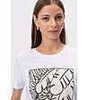 Бяла тениска с щампа ABSTRACT-3 снимка
