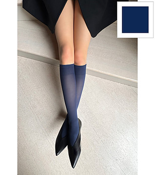 Сини дамски чорапи до коляното 40 DEN KATRIN снимка