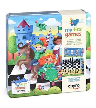 Детска шахматна игра Моят първи шах в метална кутия снимка