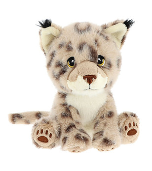 Плюшена дива котка седяща 14 см снимка