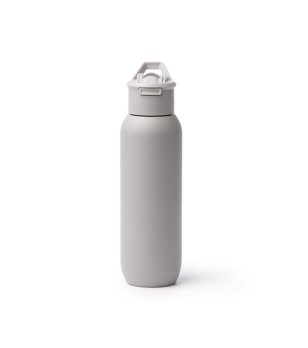 Сива термо бутилка със сламка BULGON 500 мл снимка