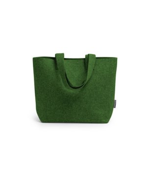 Зелена чанта от филц CAROLA снимка