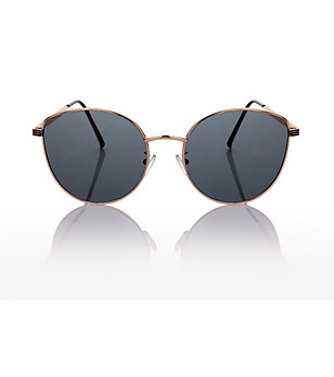 Слънчеви очила с розово-златиста метална рамка снимка