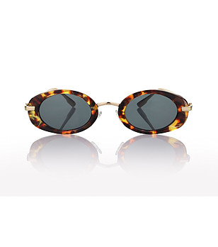 Слънчеви очила в костенурков ефект с овални стъкла снимка