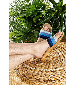 Мъжки сини чехли Funky Steps  снимка