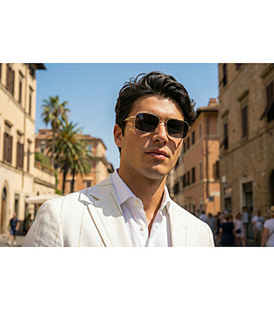 Unisex слънчеви очила с правоъгълни сиви стъкла снимка