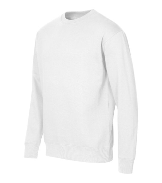 Бяла унисекс блуза с памук снимка