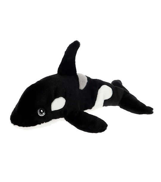 Черно-бяла плюшена играчка Косатка 30 см снимка